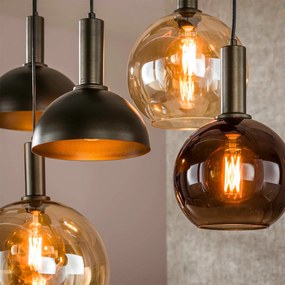 Hanglamp 4+3-lichts Bruin