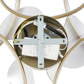 Plafondventilator messing 55cm incl. LED dimbaar met afstandsbediening - Mandy