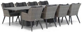 Tuinset 8 personen 300 cm Wicker Grijs Garden Collections Boston/Graniet