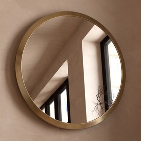Kare Design Arezzo Ronde Spiegel Messing - 100x100cm