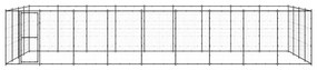 vidaXL Hondenkennel 43,56 m² staal