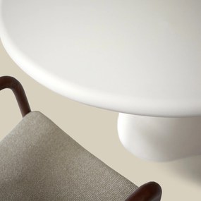 Organische Eettafel Wit Betonlook 200 Cm - 200 X 110cm.