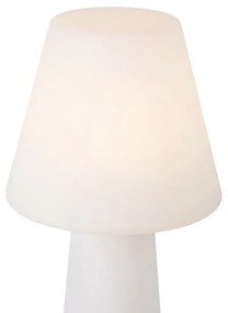 Design buiten vloerlamp mushroom wit IP44 - Katrijn Modern E27 IP44 Buitenverlichting rond