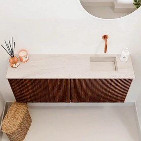 Mondiaz Joya DLux 100cm toiletmeubel ruby met wastafel faye rechts zonder kraangat meli