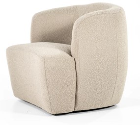 Eleonora Charlotte Taupe Boucle Fauteuil Rond