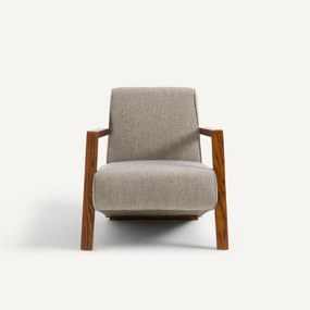 Fauteuil in wol en polyester Sanami