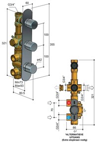 Hotbath Buddy/Laddy Inbouw Douche Thermostaat Verticaal Geborsteld Nikkel B066