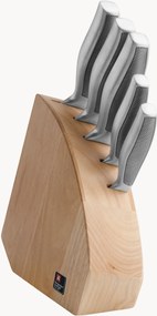 Keukenmessen Sabatier Trompette met houten blok, 6 stuks