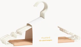 Handgemaakte kledinghangers Adult Chalk, 10-delig