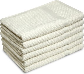 Gastendoek Soft Popcorn Collectie – 6 stuks – 30×50 – creme
