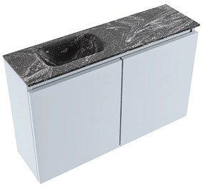 Mondiaz Ture DLux toiletmeubel 80cm clay met wastafel lava links met kraangat