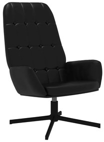 vidaXL Relaxstoel kunstleer glanzend zwart