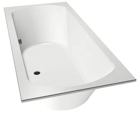 Xenz Lagoon Duobad - 190x90x53 - afvoer Midden - acryl - wit 6929-01
