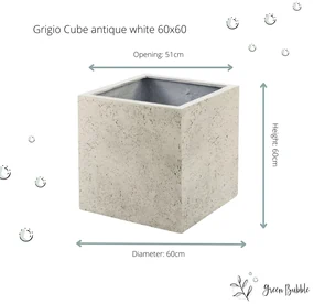 Pot Grigio Cube Antique White