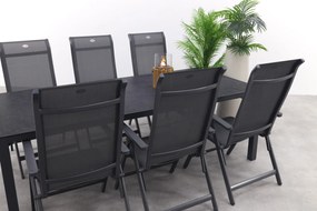 Hartman Milaan/Chaneo verstelbare tuinset - 220x100 cm. - 7-delig