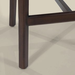 Eleonora Mikky Luxe Barstoel Walnoot En Taupe Stof
