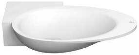 Clou First hoekfontein solid surface 39cm met kraangat links wit mat