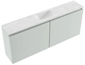 Mondiaz Ture DLux toiletmeubel 120cm greey met wastafel opalo midden zonder kraangat