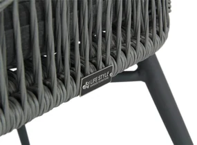 Tuinset 4 personen 180 cm Rope Grijs Lifestyle Garden Furniture Advance/Sophia