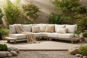 Hoek loungeset 5 personen Aluminium/Rope /Ceramic stone Taupe  Santika Furniture Santika