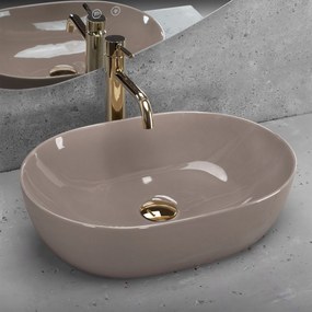 Opzetwastafel Rea Lisa Beige Shiny