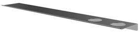 Hotbath &MORE Planchet - 80cm - inclusief bevestigings rails - 2 uitsparingen - voor zeepdispenser of beker - Geborsteld gunal PVD SH080H2BGP