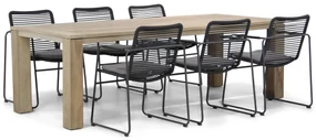Tuinset 6 personen Rope Grijs 4 Seasons Outdoor Elba/Brighton