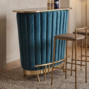 Huisbar Fluweel Blauw - 120 X 48cm.