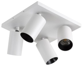 Mila 4 opbouwspot Wit/Zwart met Smart RGB LED