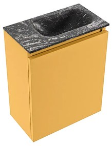 Mondiaz Ture DLux toiletmeubel 40cm ocher met wastafel lava rechts met kraangat