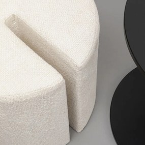 Kare Design Better Together Bijzettafel Met Ronde Poef - 46 X 46cm.