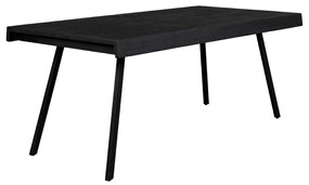 Lavis Suri Black Eettafel Van Gerecycled Teak Zwart 160 X 78 Cm - 160 X 78cm.