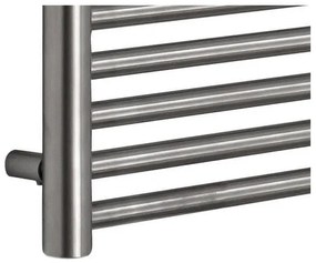 SSI Design Athena elektrische radiator met zwarte digitale thermostaat RVS geborsteld 80x60cm 300W