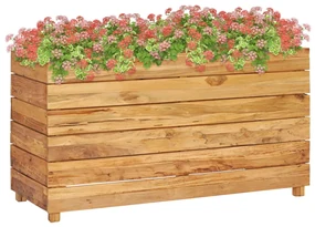 vidaXL Plantenbak verhoogd 100x40x55 cm gerecycled teakhout en staal