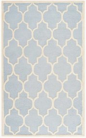 Handgetuft laagpolig wollen vloerkleed Everly