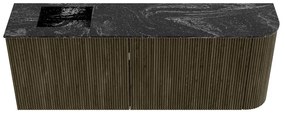 Mondiaz Joya DLux 110cm toiletmeubel ronding rechts shadow met wastafel faye links zonder kraangat lava