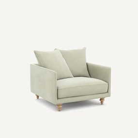 Fauteuil stonewashed fluweel, Lazare