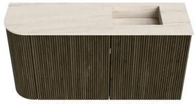 Mondiaz Joya DLux 80cm toiletmeubel ronding links shadow met wastafel faye rechts zonder kraangat meli