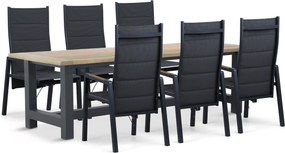 Tuinset 6 personen 260 cm Aluminium Grijs Lifestyle Garden Furniture Essence/San