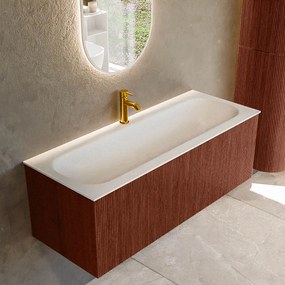 Mondiaz Kurve 120cm badmeubel ruby met 1 lade en wastafel big large midden 1 kraangat