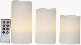 LED-blokkaarsen May met timerfunctie en afstandsbediening, 3-delig