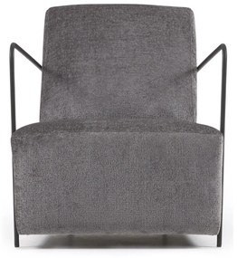 Kave Home Gamer Moderne Fauteuil Grijs Chenille