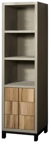 Tower Living Boekenkast Van Beton En Eiken Max - 50x40x180cm.