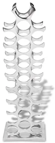 vidaXL Wijnrek 27 flessen zilverkleurig aluminium