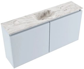 Mondiaz Ture DLux toiletmeubel 100cm clay met wastafel glace midden zonder kraangat