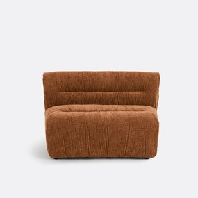 Loungestoel-element voor modulaire bank, in gevlamd chenille, SWEETY