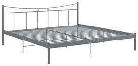 vidaXL Bedframe metaal grijs 200x200 cm