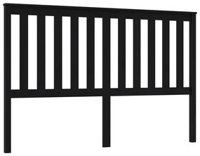 vidaXL Hoofdbord 166x6x101 cm massief grenenhout zwart