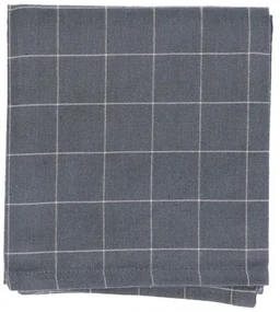 Theedoek, bio-katoen, donkergroen geruit, 50 x 70 cm