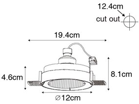 Set van 6 Moderne inbouwspot wit GU10 AR70 rond trimless - Oneon GU10 Binnenverlichting Lamp